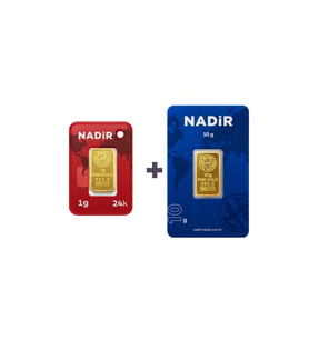Nadir Gold 24 Ayar 11 Gram Külçe Altın (1 Adet 10 Gram Külçe Altın + 1 Adet 1 Gram Külçe Altın )