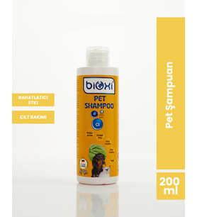 Bioxi® Vegan Kedi ve Köpek Şampuanı – Doğal Bakım ve Parlak Tüyler için 200 ML