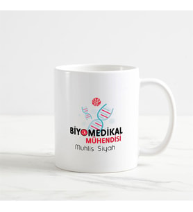 Biyomedikal Mühendisi Kupa Bardak (2. Tasarım) (Beyaz)