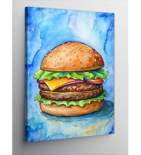 Kanvas Tablo Double Cheeseburger