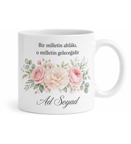 Din Kültürü Öğretmenine Özel Çiçek Desenli Hediye Kupa Bardak