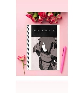 Madara Anime Defter 1 Adet Özel Tasarım A4 Boyutu Telli Çizgili Defter 21*29 Cm