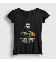 Presmono Kadın Siyah Take Over Ufc Conor McGregor T-Shirt 312838tt