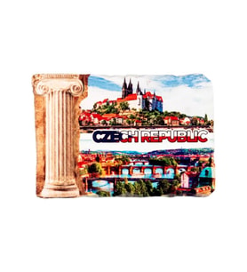 Çek Cumhuriyeti Temalı Sütun Magnet (Karışık)
