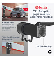 Bemis C2L (Charger to Load) Elektrikli Araç Şarj Uyumlu Kablosuz Adaptör