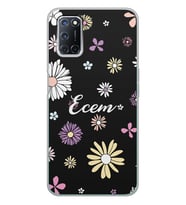 Oppo Candy Floral Tasarımlı Şeffaf Telefon Kılıfı