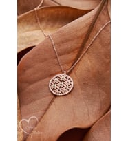 YAŞAM ÇİÇEĞİ KOLYE ROSE GOLD 925 AYAR GÜMÜŞ KOLYE