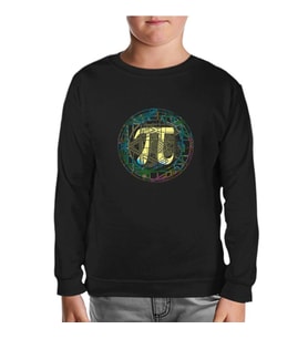 Matematik - Pi 7 Siyah Çocuk Sweatshirt