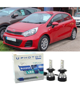 Kia Rio Uzun + Kısa Far Ampulü H4 Access Yeni Seri Beyaz 2011-2017
