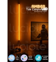 Şerit LED Mood Light Serisi  100 cm Amber LED Bar – Aç Kapa Anahtarlı Tak Çalıştır Dekoratif Işık