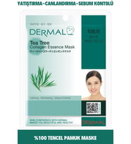 DERMAL Sebum Kontrolü, Yatıştırıcı, Canlandırıcı Çay Ağacı Özlü Kolajen Maske 23 Gr