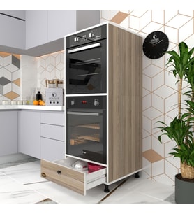 Kenzlife fırın dolabı naime crd 145*60*56 mutfak çekmeceli ayaklı banyo kiler ofis