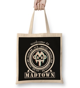 Madtown Logo Welcome Smaller Bez Çanta Uzun Saplı