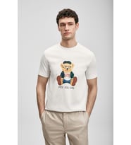 Lufian 111020305 Teddy Modern Grafik T- Shirt Erkek T-Shirt