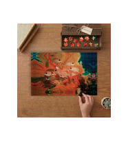 Turuncu Balıklar - Renkli Denizaltı Canlıları Tasarımı 240 parça Ahşap Puzzle Ahşap Kutuda MP06437