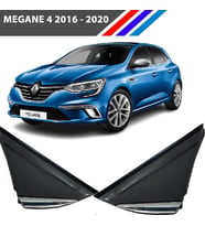 Otozet Megane 4 Kelebek Camı Üçgen Bakaliti Sol ve Sağ Takım Krom Detaylı