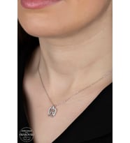 SWAROVSKİ CRYSTAL MELEK  925 AYAR GÜMÜŞ KOLYE