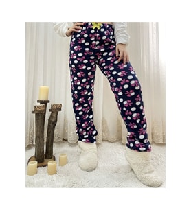Cepsiz Kışlık Polar Kadın Pijama Altı Tek Alt je23 (Lacivert)