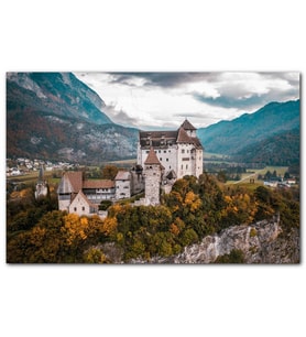 Cakatablo Liechtenstein Gutenberg Kalesi MDF Tablo