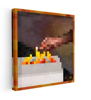 Kanvas Tablo Match Piksel Minecraft Tablosu Ev Ofis Salon Duvar Dekoru