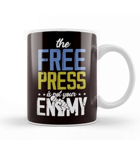Press Free Freedom Fake News Journalism Reporter Journalist Kupa Bardak Porselen
