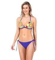 Endeep Kadın Yarım Dolgulu Desenli Mor Bikini Takımı
