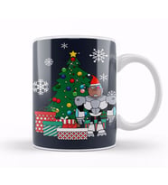 Teen Titans Cyborg Around The Christmas Tree Kupa Bardak Porselen