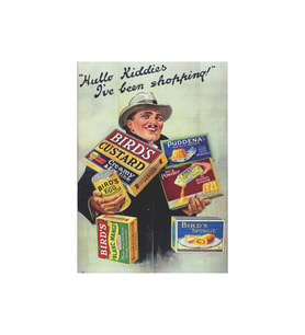 Bird's Retro Alışveriş Posteri  Ahşap Vintage Duvar Tablosu