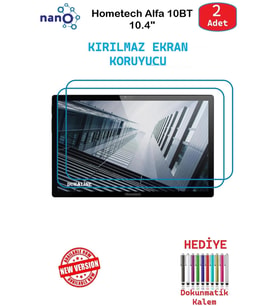 Hometech Alfa 10BT 10.4" İçin Nano Ekran Koruyucu 9h Esnek 2 ADET