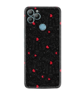 GM22 Kılıf HD Resim Baskılı Siyah Kalp ve Ok StKd -064