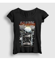Presmono Kadın Siyah Time As I Lay Dying T-Shirt 525192tt