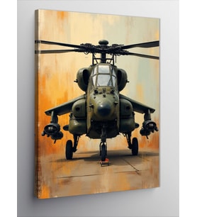 Kanvas Tablo Savaşçı Helikopter Hareketi