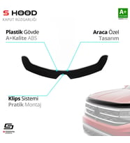 Renault Uyumlu Clio 5 ABS Plastik Kaput Rüzgarlığı 2020 Üzeri A+Kalite