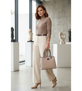 Silver Polo SP1098-M158 Kadın El Çantası Bej