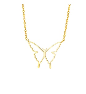 Chavin Gold Kelebek Model Çelik Kadın Kolye eu58sr