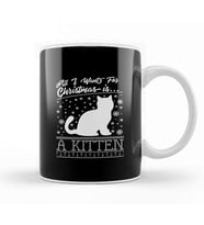 All I Want For Christmas Is A Kitten Knit Pattern Kupa Bardak Porselen