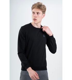 Maraton Regular Erkek Bisiklet Yaka Siyah Sweatshirt