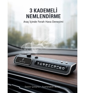 Mey İthalat® Araç Ön Cam Nemlendirici Telefon Numarası Gösterme Aparatı LED Işıklı Yeni Nesil