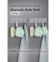 2’li Kendinden Yapışkanlı Kancalı Askı Seti