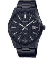 CASIO MTP-VD03B-1AUDF SİYAH İYON KAPLAMA ERKEK KOL SAATİ