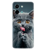 Vivo Y28 Kılıf Boutique Baskılı Resimli Komik Kedi Pcode -008