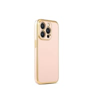 Apple iPhone 14 Pro Uyumlu Kılıf Zore Bark Kapak (Rose Gold Altın)
