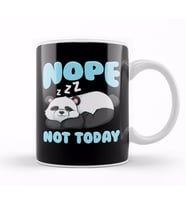 Cute & Funny Nope Not Today Lazy Panda Sleepy Kupa Bardak Porselen