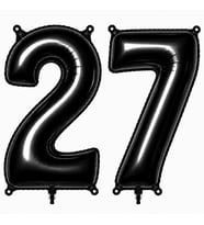 27 Rakam Folyo Balon Siyah Rengi (76 cm)