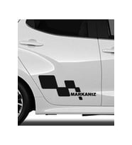 Skoda Superb sticker araç markalı spor görünüm 2li sağ sol set yapışkan