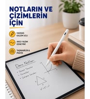 Yüksek Hassasiyetli Eğim Sensörlü Dijital Kalem – USB-C Hızlı Şarjlı Yeni Nesil