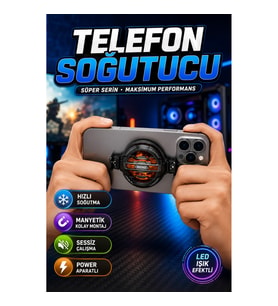 LED Işıklı Telefon Soğutucu Power Aparatlı Sessiz Taşınabilir Model