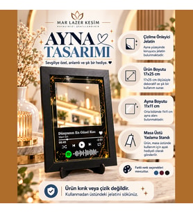 Dünyanın En Güzel Kızı – Aynalı Spotify Çerçeve makyaj aynası çerçeve Sevgiliye anlamlı hediye