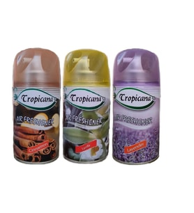 Tropicana Air Freshener Oda Koku Cinnamon Tarçın Ipeksi Vanilya Lavender Lavanta Parfüm Sprey 260 Ml X 3 Adet