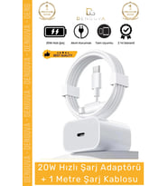 #ŞarjAleti iPhone 20W USBC Hızlı Şarj Adaptörü Lightning Kablo Akım Korumalı Seti 14 15 Plus Pro